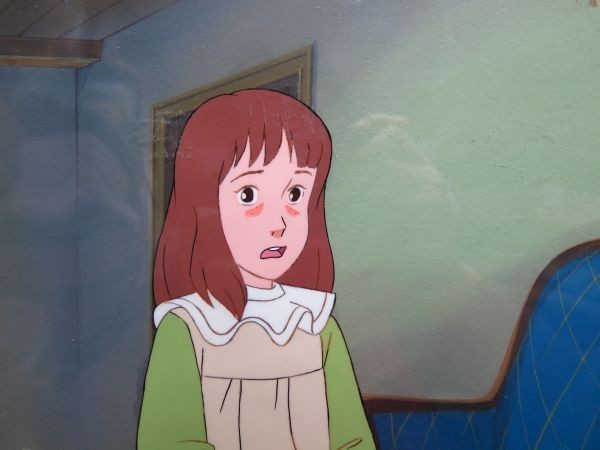 B　南の虹のルーシー　第３５話「対決」　青椅子の近くのケイト　直筆背景　張り付きなし　日本アニメーション_画像8