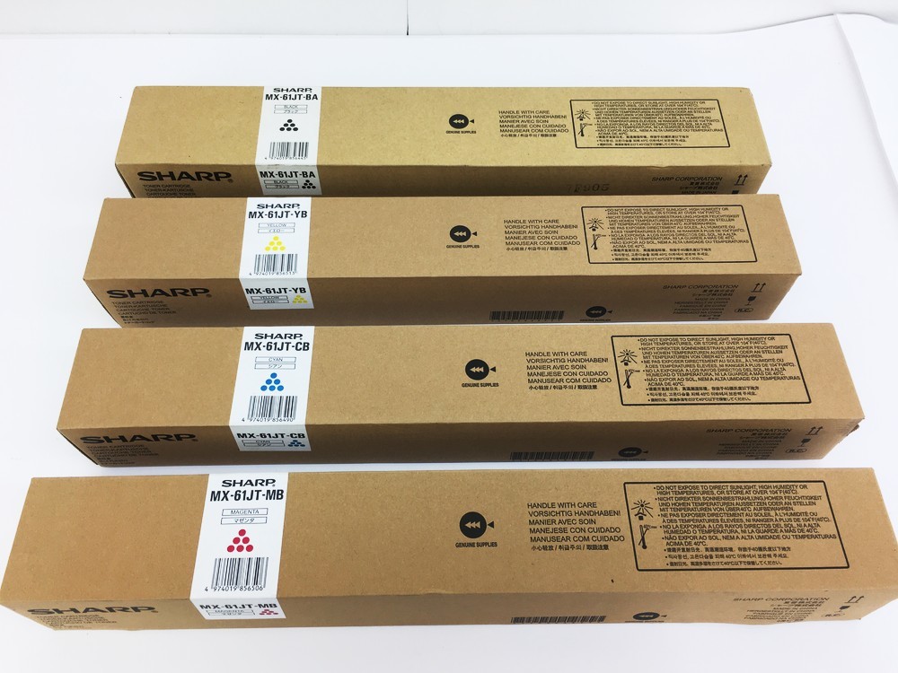 同梱可】未開封品 SHARP MX-61JT 国内純正 トナーカートリッジ 4色