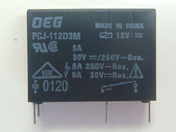  relay 12V PCJ-112D3M 5A TE Connectivity:OEG 10 piece 