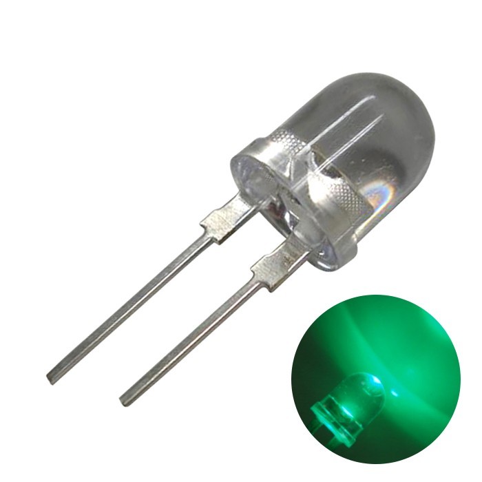 専門ショップ LED 砲弾型 10mm 緑色 12000～17000mcd 500個 LED