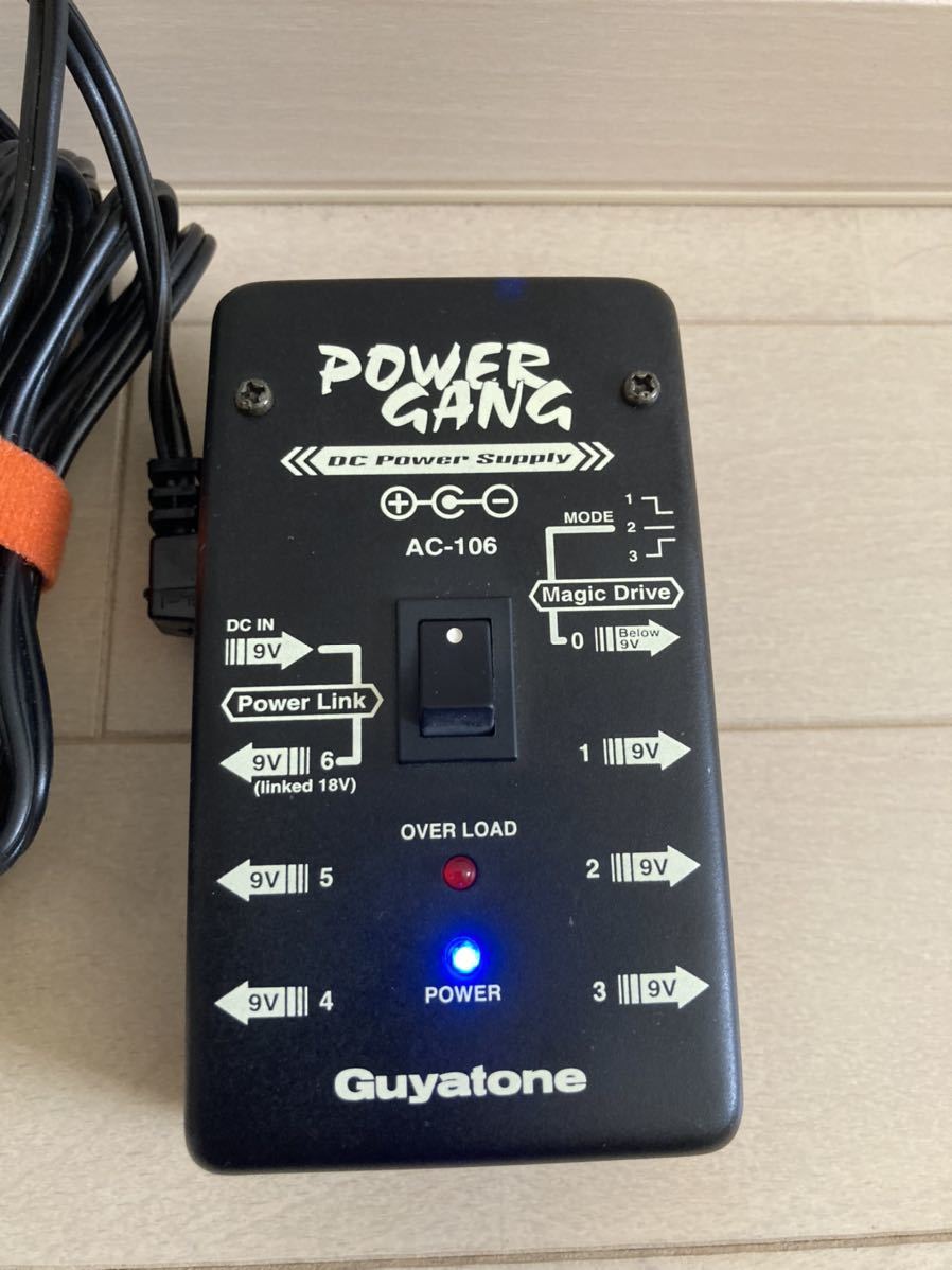 ギター POWER GANG AC-106 DC-Power Supply Yahoo!オークション - USED美品 Guyatone パワーサプライ AC-106