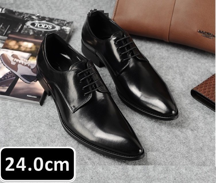メンズ ビジネス レザー シューズ 本革 紐 ブラック サイズ 24.0cm 革靴 靴 カジュアル 屈曲性 通勤 軽量 新品 【apa-163】 defhl9prJNxzQSZ0-9161 24.0cm以下