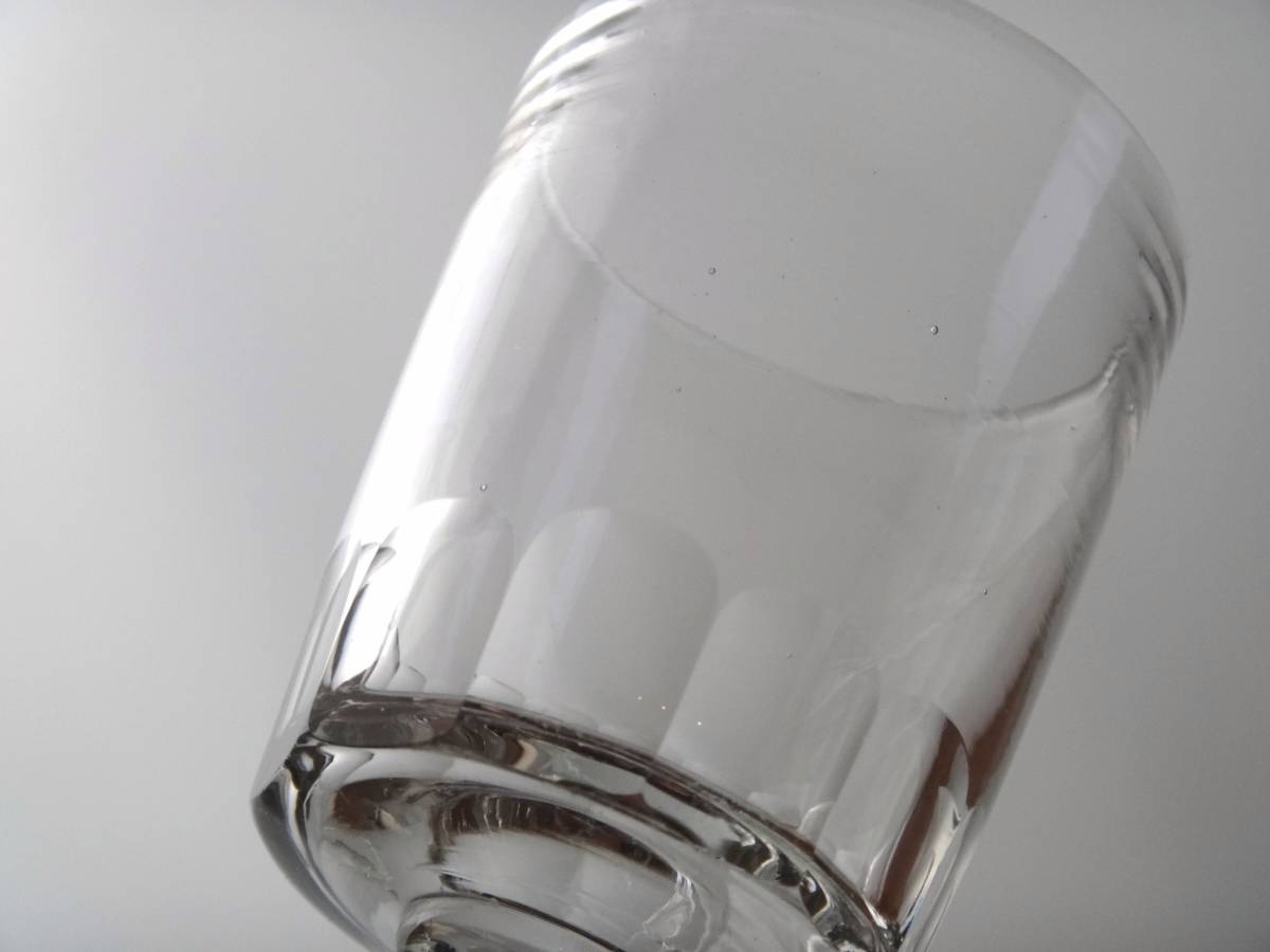 1800年代後期　フランス　 ビストログラス 　Cu2◆　アンティーク 型吹き硝子 古道具 硝子 ワイングラス 19世紀_画像5