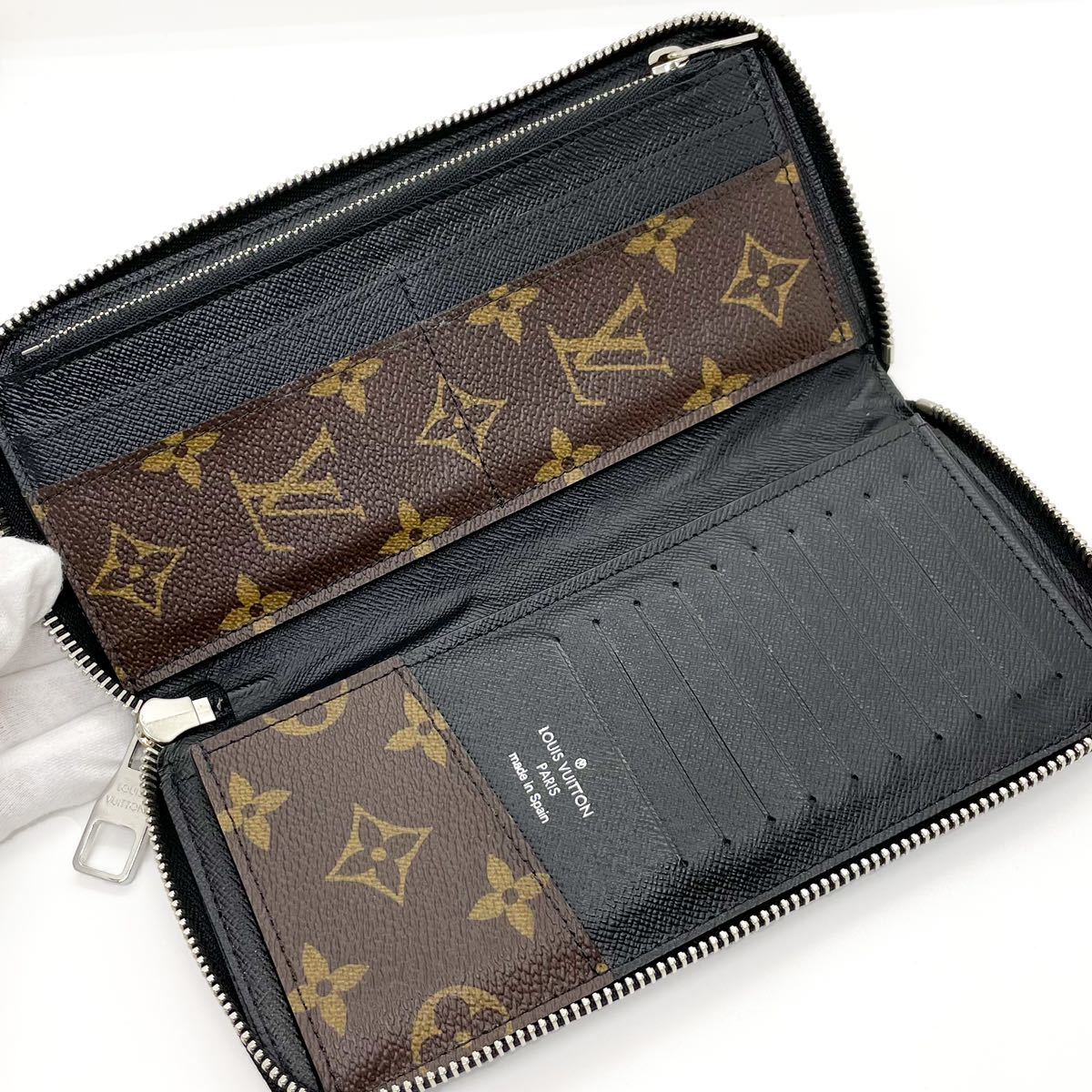 1円 ルイヴィトン Louis Vuitton M60109 モノグラム マカサー ジッピー