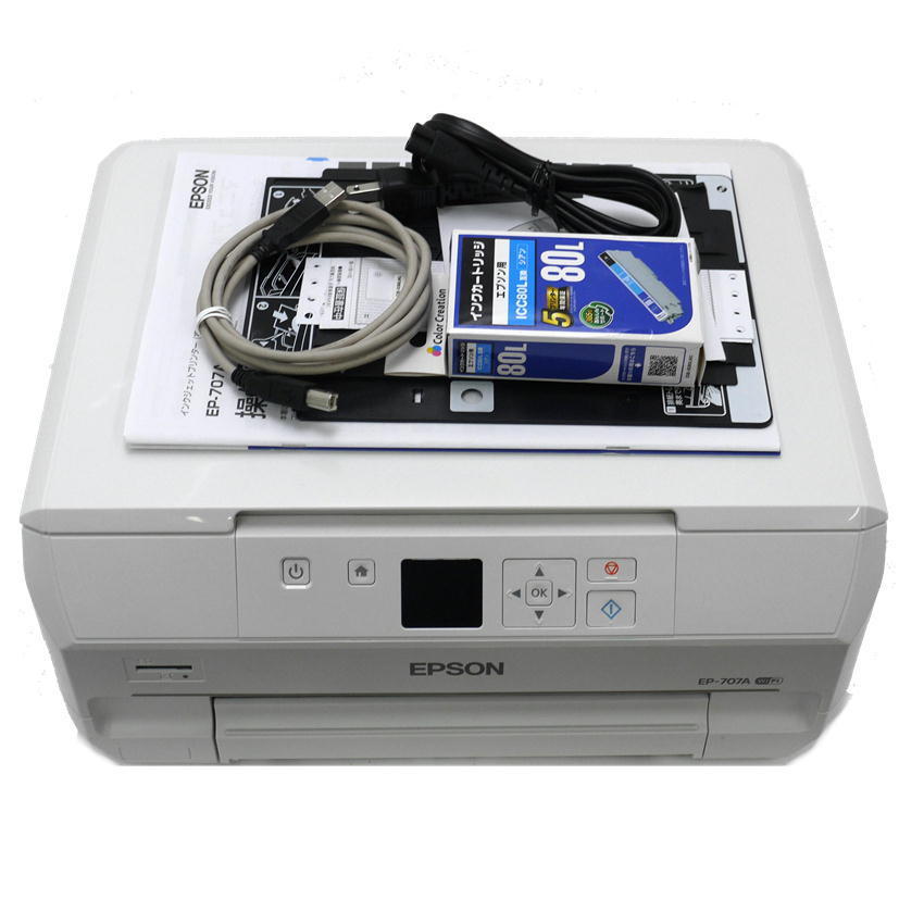 【美品/ジャンク】EPSON/エプソン カラリオ EP-707A A4インクジェットプリンター 複合機 Wi-Fi対応_画像1