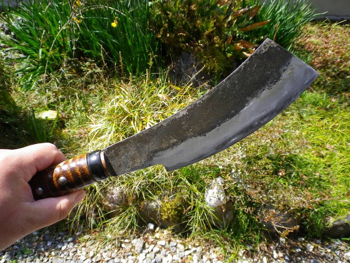 特注品 スクラマ 鍛造刃物 手打ち ブッシュ鉈 焚火 キャンプ ブッシュ