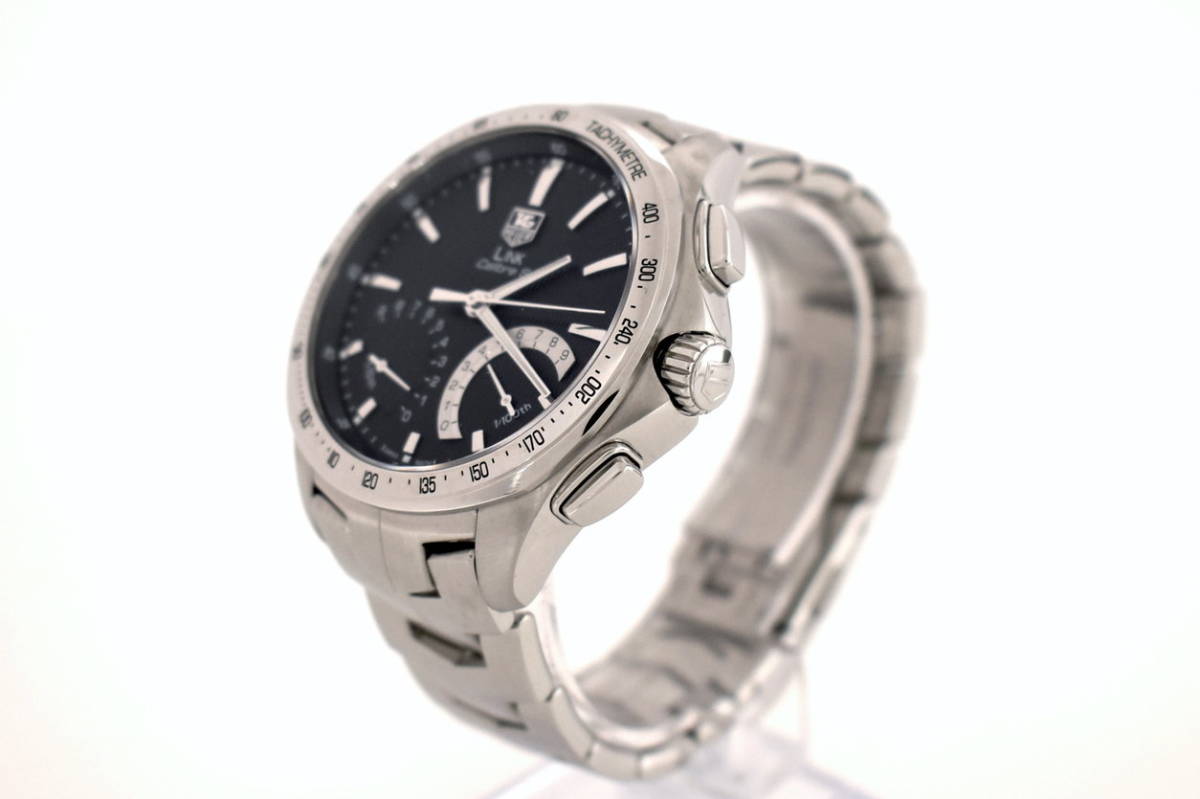 タグホイヤー TAG Heuer CAT7010 メンズ 腕時計 ステンレススチール リンクキャリバーS 箱 説明書 予備コマ付 美品 2203LS146_画像1