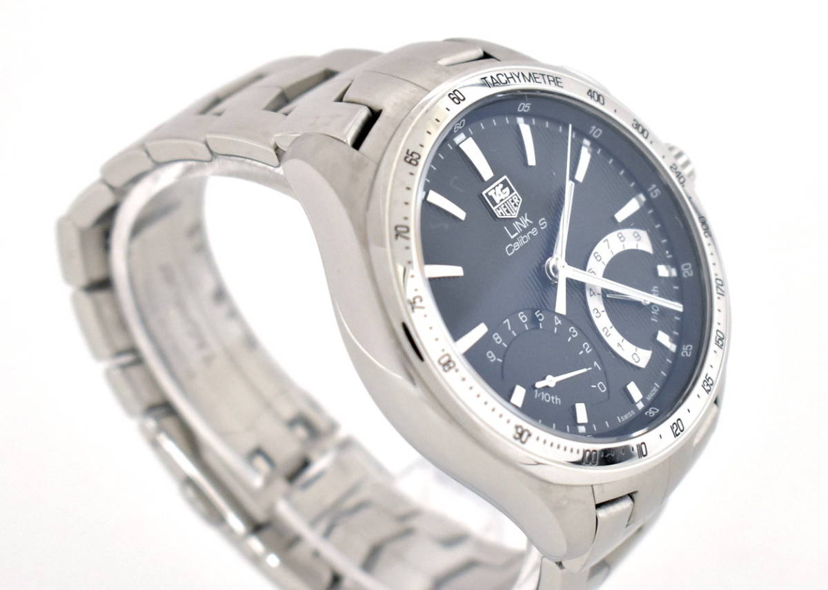 タグホイヤー TAG Heuer CAT7010 メンズ 腕時計 ステンレススチール リンクキャリバーS 箱 説明書 予備コマ付 美品 2203LS146_画像4