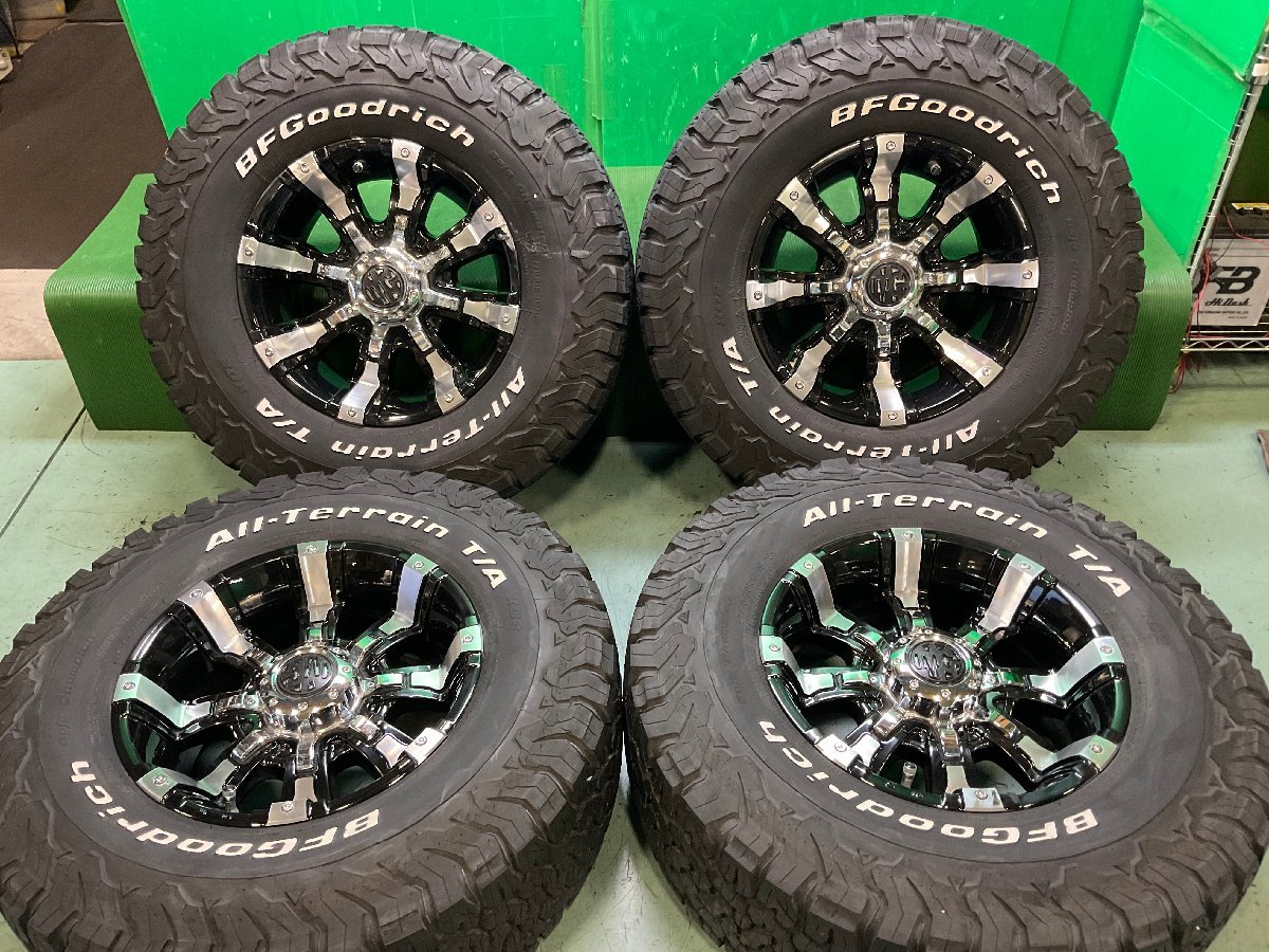 MYRTLE MR-12 16×8J ±0 アルミホイール4本 275/70R16 バリ山 タイヤ