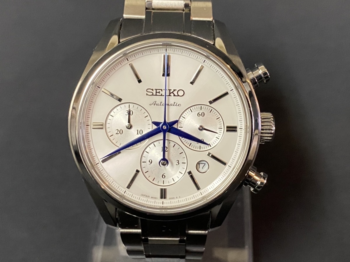 ☆美品 SEIKO セイコー プレサージュ クロノグラフ 8R48-00G0/SARK007