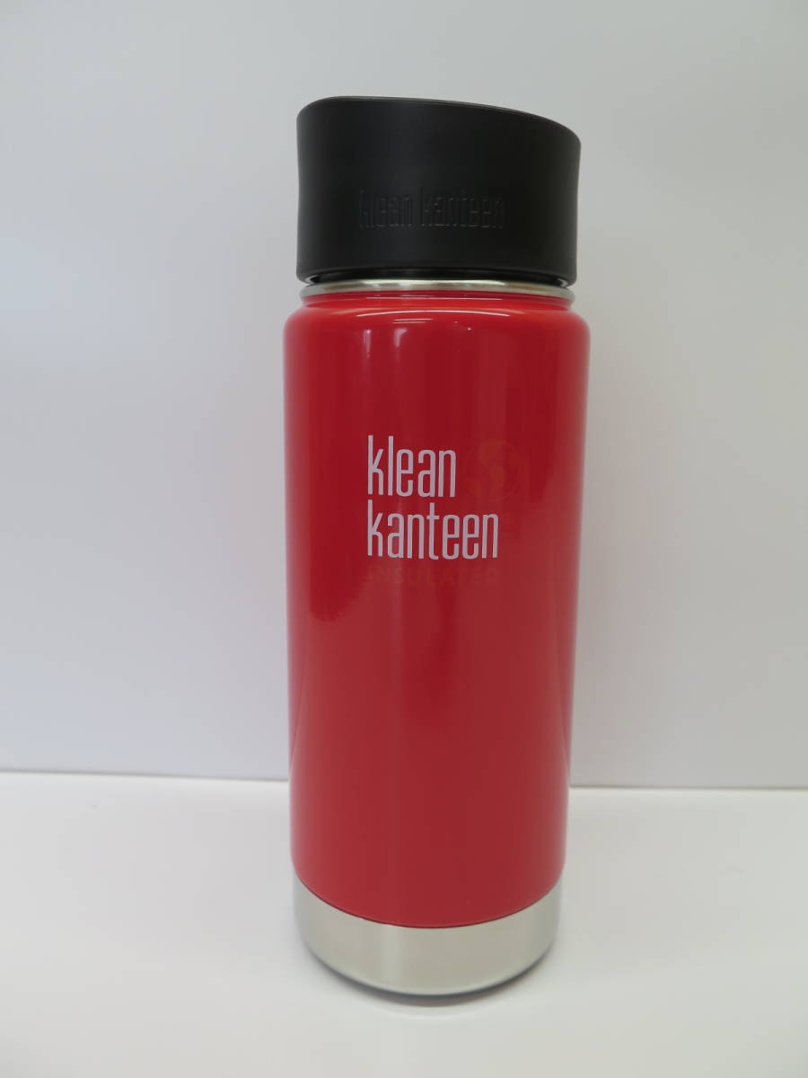 ⑧未使用保管品　klean kanteen クリーンカンティーン　ワイドインスレート　16oz 473ml　ミネラルレッド（赤）漏れ防止カフェキャップ_画像1