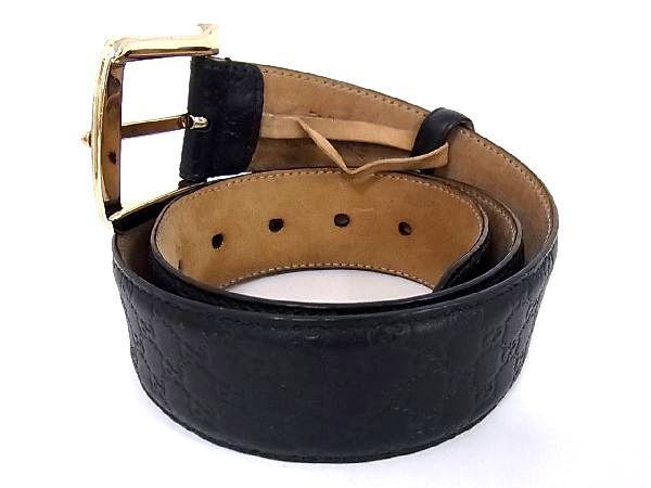 1円 GUCCI グッチ 281548 75 30 480199 GG柄 レザー ゴールド金具