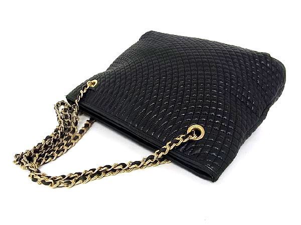 1円 BALLY バリー レザー キルティング チェーン タッセル G金具