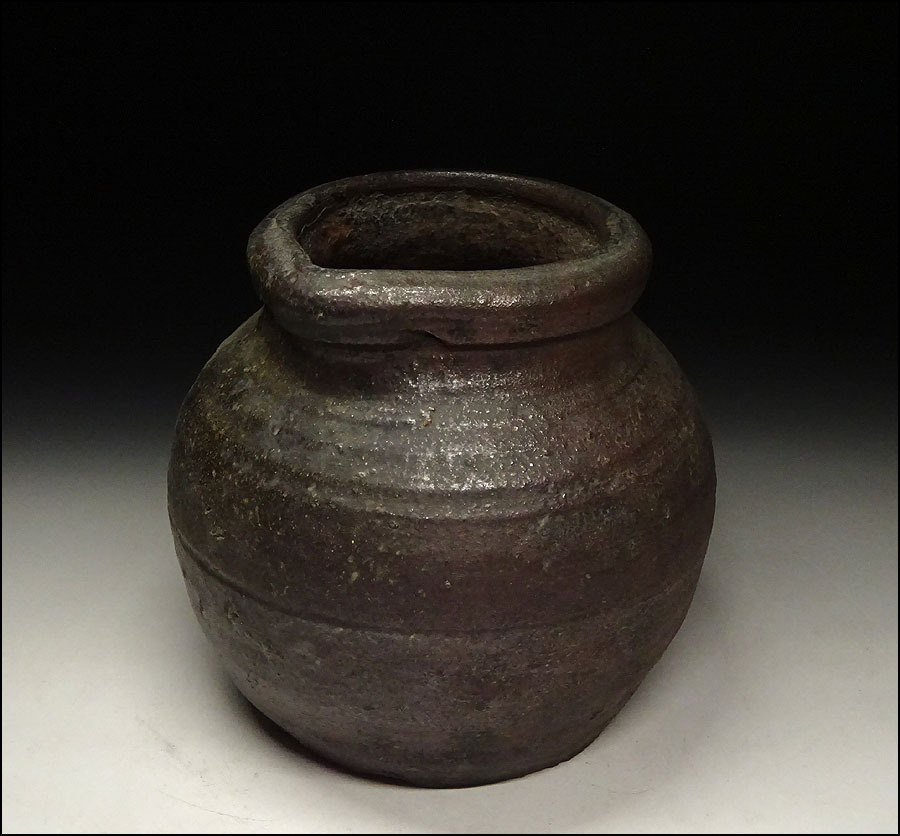 緑屋xc□ 時代物 古備前 鉄漿壺 お歯黒壷 古陶磁 i9/1-4053/ 緑屋xc□ 時代物 古備前 鉄漿壺 お歯黒壷 古陶磁 i9/1-4053/