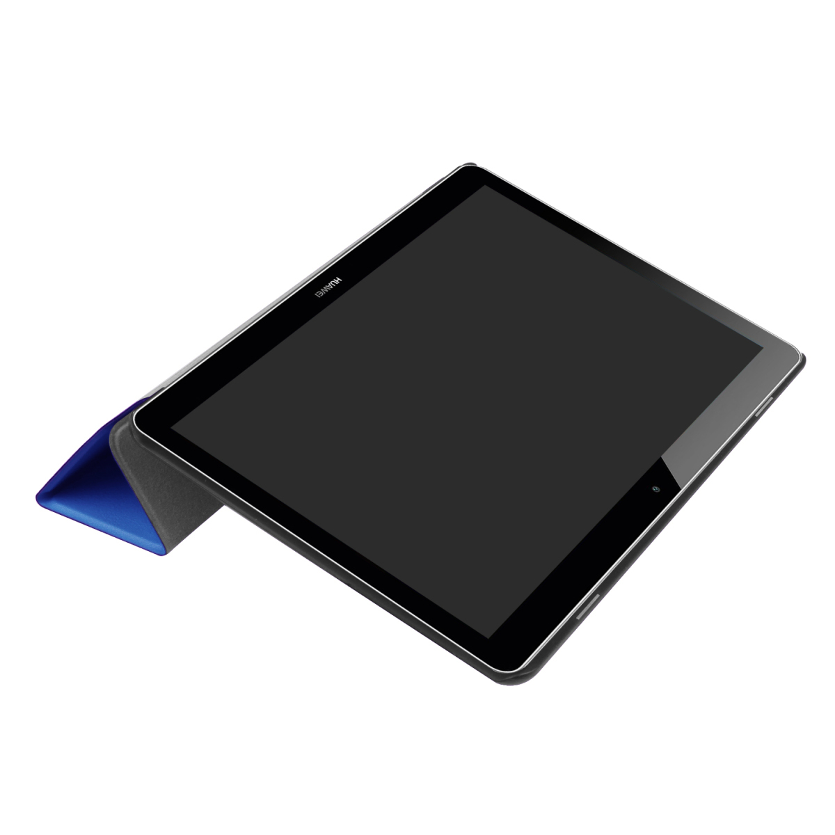Huawei MediaPad T3 10 専用マグネット開閉式 スタンド機能付き専用三つ折ケース 薄型 軽量型 高品質PUレザーケース シーブルー_画像4