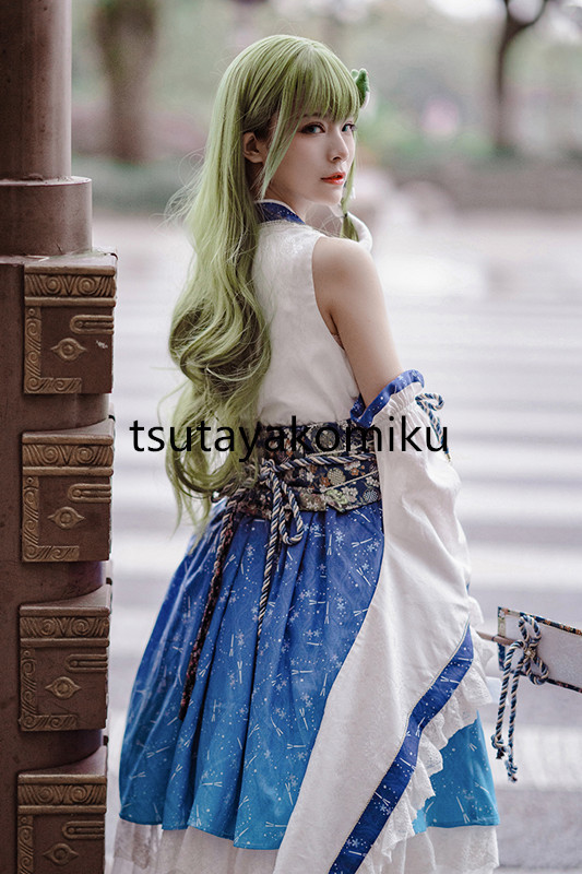 高品質 新作 東方Project 東風谷早苗 コスプレ衣装 風 靴とウィッグ