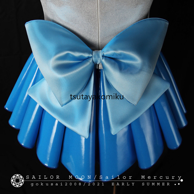  high quality new work Pretty Soldier Sailor Moon Crystal / sailor Mercury costume play clothes manner shoes . wig optional 