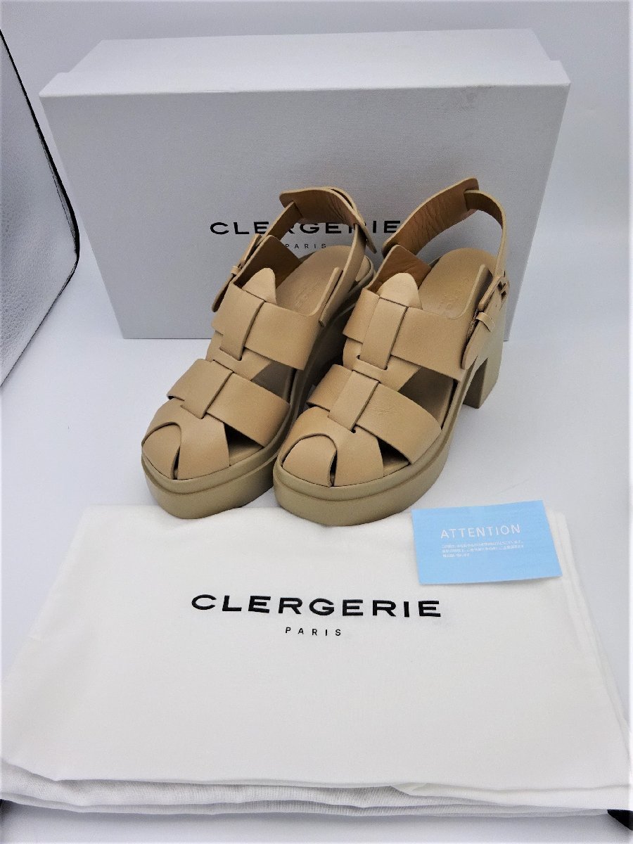 A14613NH 中古美品 Robert Clergerie ロベール クレジュリー NEO ネオ SANDALS サンダル ベージュ系 RC37 23.0ｃｍ 箱付き_画像1