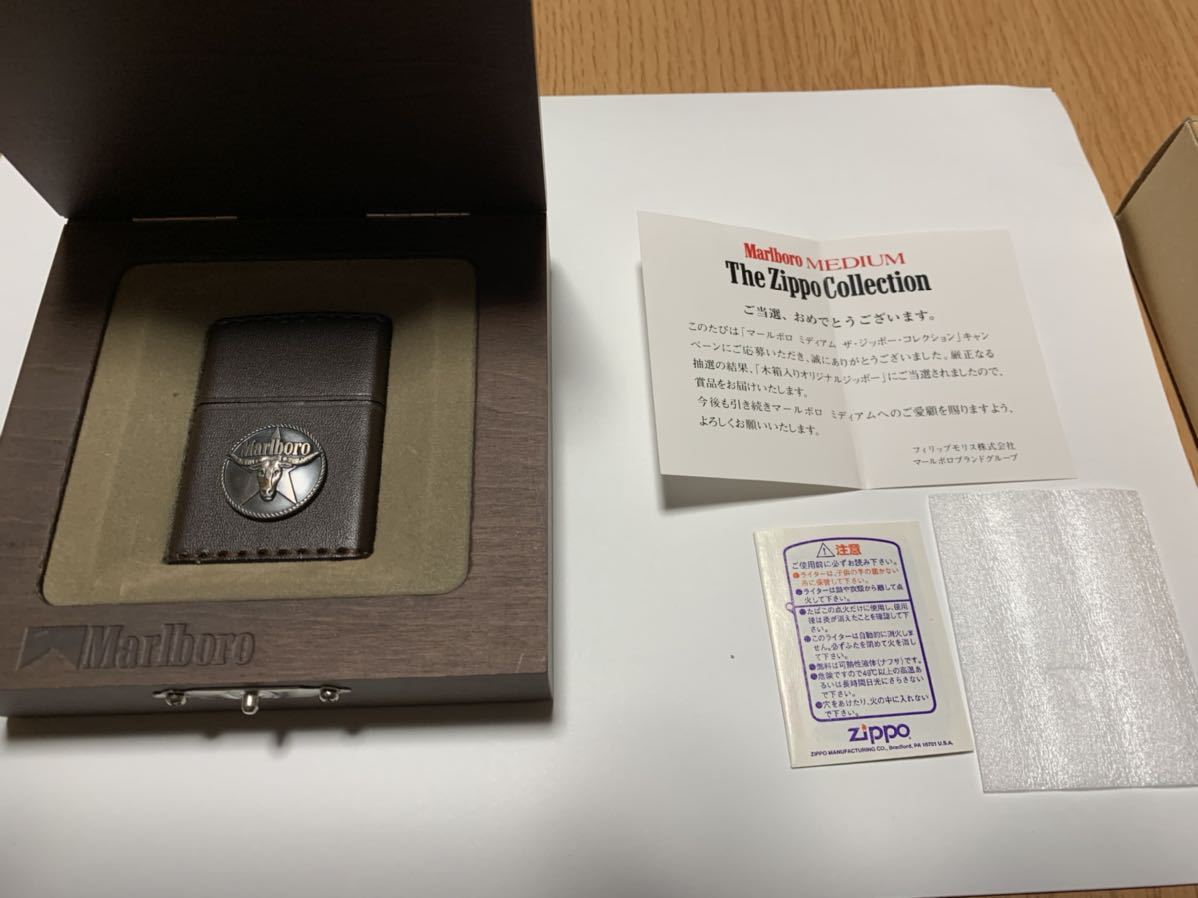 ヤフオク! - 未使用 Marlboro マルボロ ZIPPO 革巻き 2...