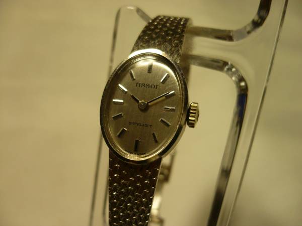 豪華☆TISSOT ティソ STYLIST K18 金無垢 WG 手巻き ☆の画像1