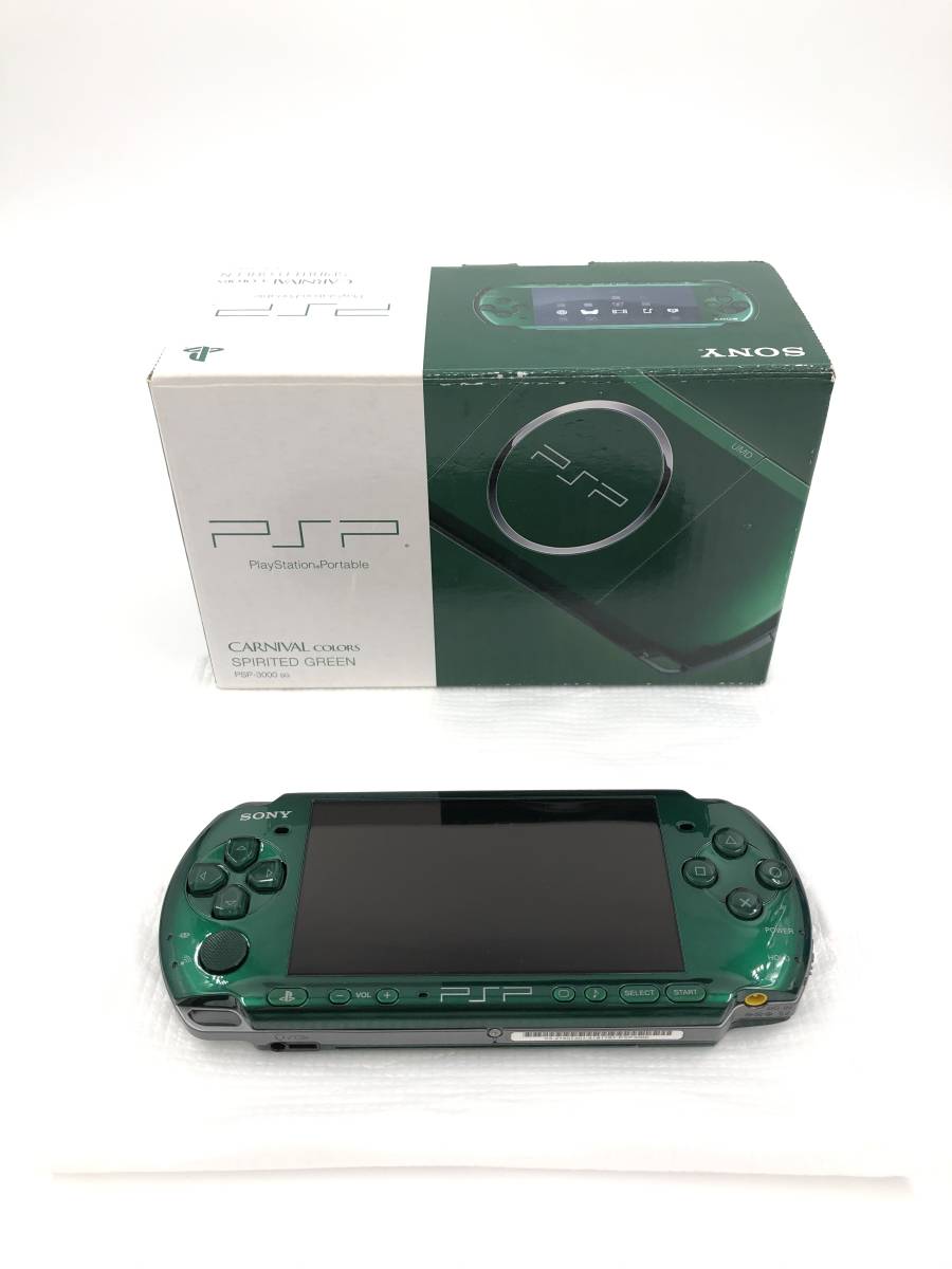 極美品】 PSP‐3000 スピリティッド・グリーン (PSP-3000SG) 画面傷なし