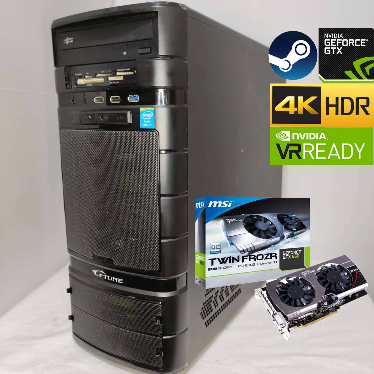 ☆最高峰☆ ゲーミングPC I7 3770/8GB/GTX660/新品SSD240GB/HDD500GB/G
