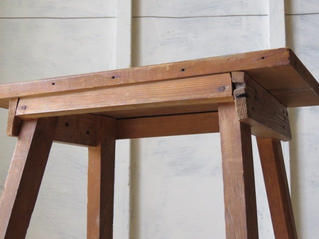 昭和レトロ 古い 木製 スツール /アンティーク ビンテージ 古道具 家具 