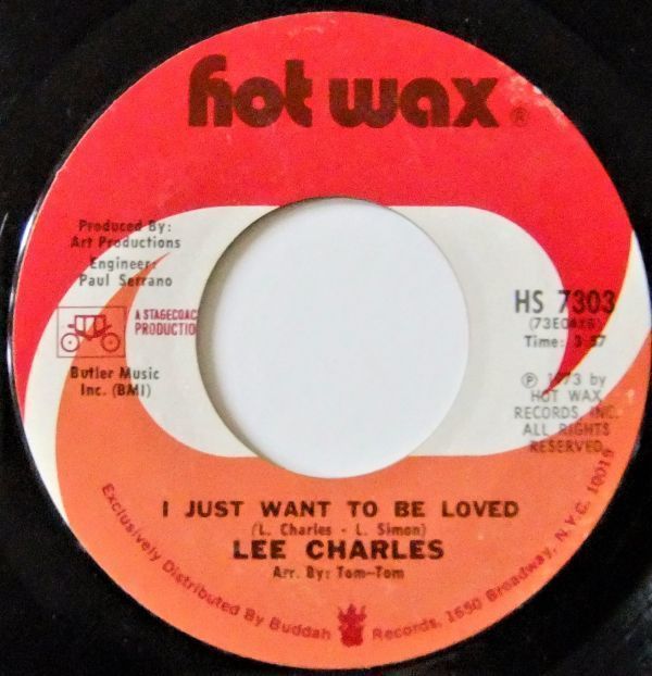 ■FUNK/SOUL45 Lee Charles / Somebody's Gonna Hurt You, Like You Hurt Me / I Just Want To Be Loved [Hot Wax HS 7303]'73の画像3