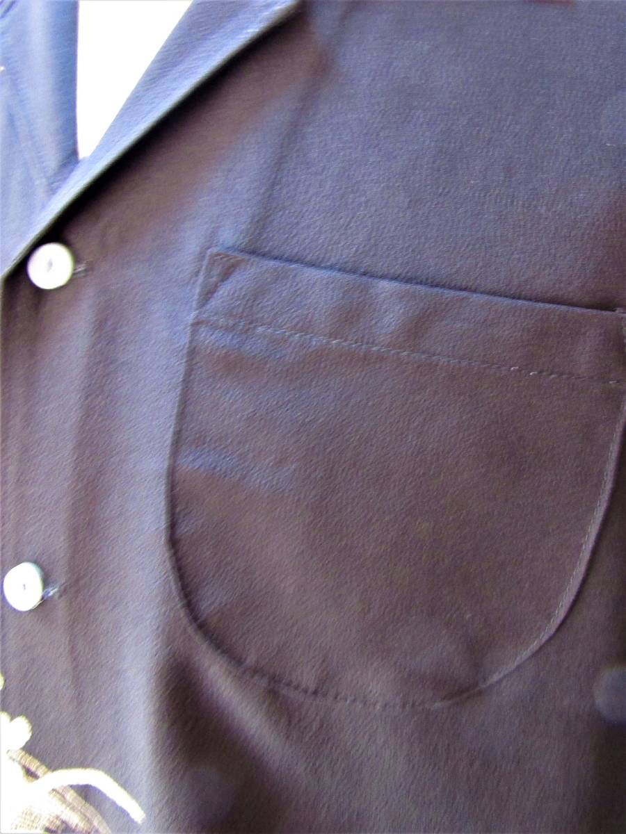 ゴージャスなアロハシャツ：柄は派手だがシャツの着心地抜群：シルク素材肌に優しい、留袖縁起物！ 5