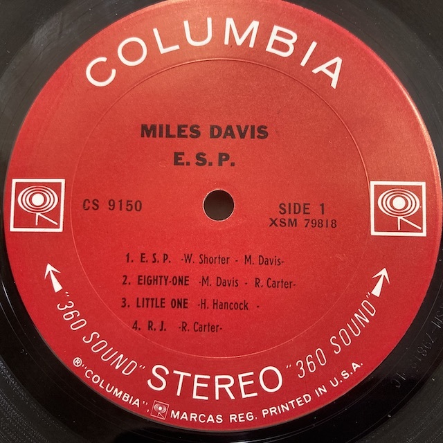 ■即決 Miles Davis / Esp 32275 米盤白矢2eye STEREO 1C1D マイルス・ デイビス ウェイン・ショーター、ハービー・ハンコック_画像3