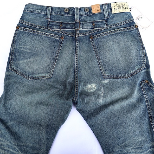 定価61600円 W32 RRL デニム ワークパンツ サスペンダーボタン付き