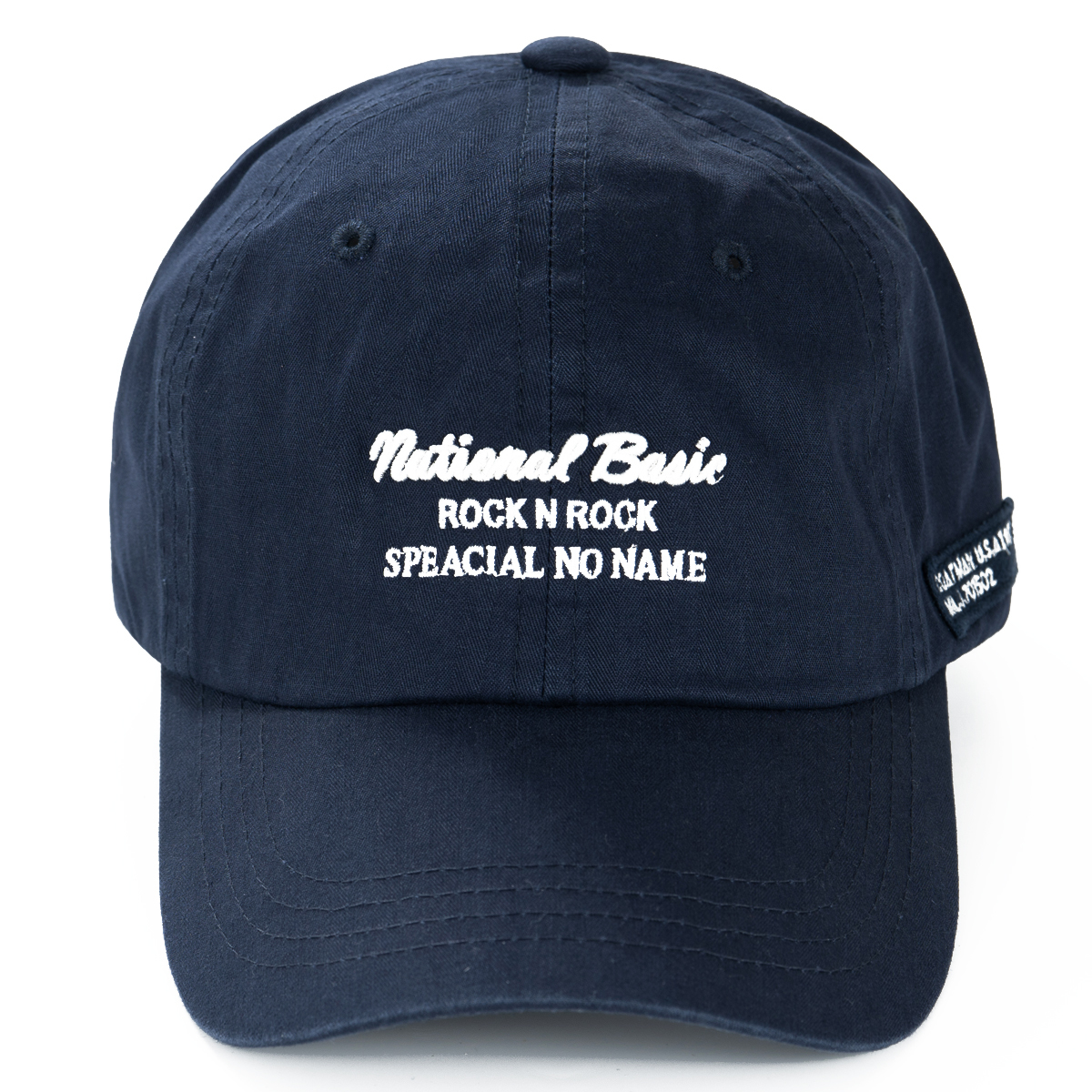 ユニセックス コットンキャップ カーブキャップ ボールキャップ ゴルフ キャンプ アウトドア カジュアル シンプル National Basic NAVY_画像4