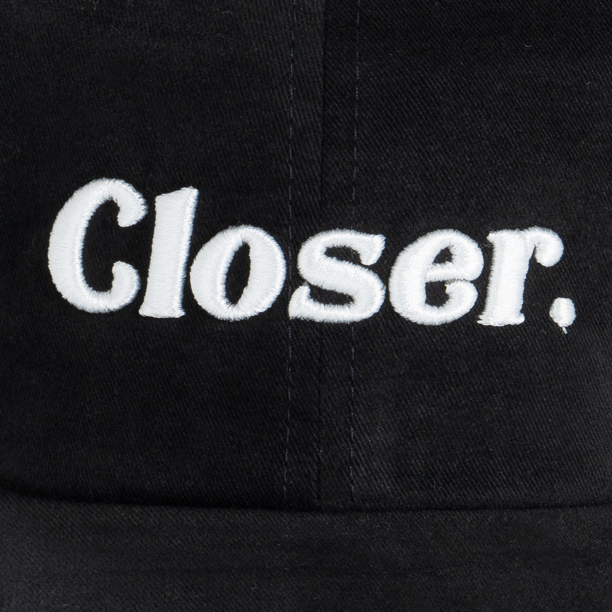 ユニセックス コットン カーブキャップ ボールキャップ 立体ロゴ刺繍 ゴルフ キャンプ アウトドア カジュアル シンプル 'Closer.' ブラック_画像5