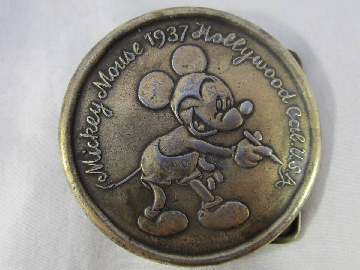 1937年製 TIFFANY&CO.ティファニー DISNEY ディズニー MICKEY MOUSE ミッキーマウス ヴィンテージ アンティーク ベルト バックル アメリカ_画像1