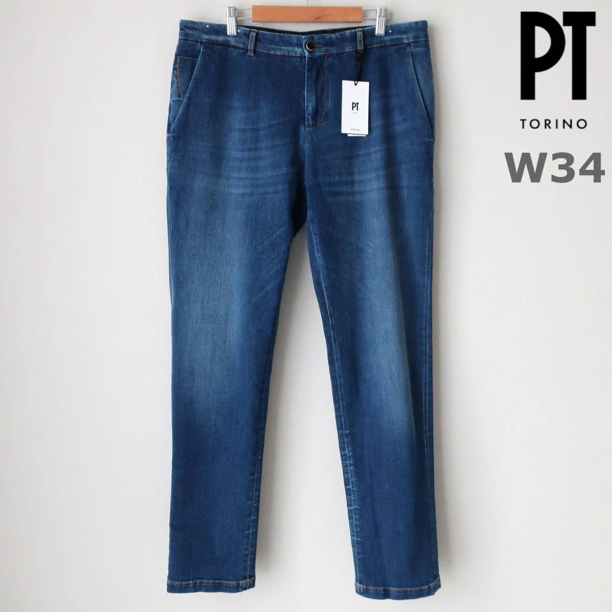 大人女性の 新品 PT05 イタリアンジーンズ チノパン TRAVEL グレー W34