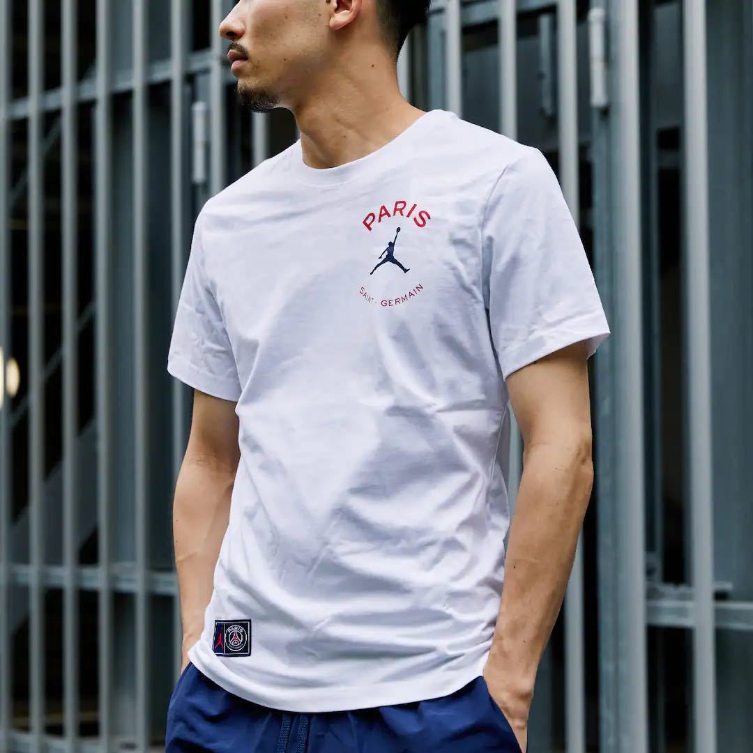 新品 限定品】メンズ Lサイズ NIKE JORDAN BRAND PSG ナイキ ジョーダンブランド パリサンジェルマン Tシャツ ホワイト  白｜PayPayフリマ