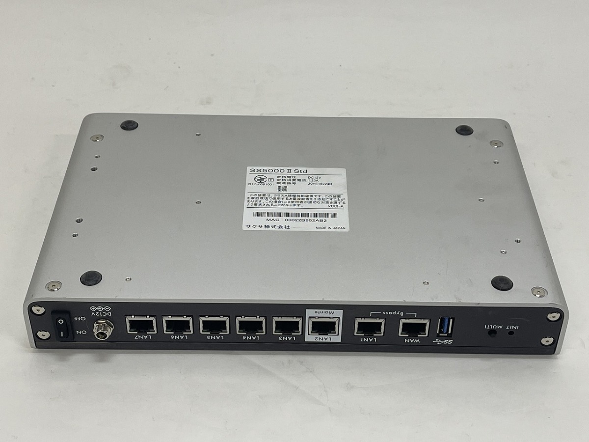 SAXA SS5000II STD UTM(統合脅威管理アプライアンス) 初期化済み SAXA SS5000II STD UTM(統合脅威管理アプライアンス) 初期化済み