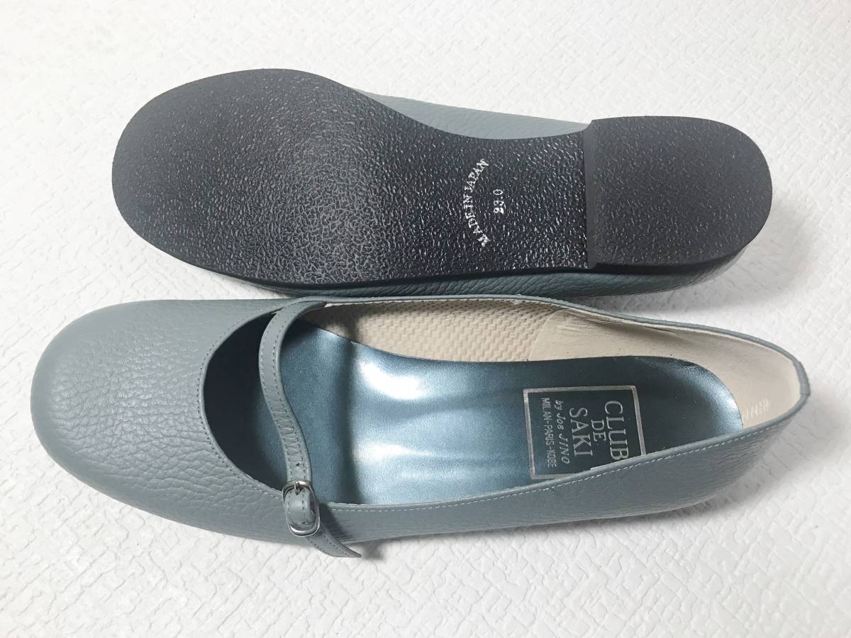 S4* new goods *CLUB DE SAKI original leather casual flat shoes 23.0 made in Japan 