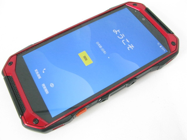 SIMフリー au KYV46 TORQUE G04 レッド SIMロック解除済【P5652