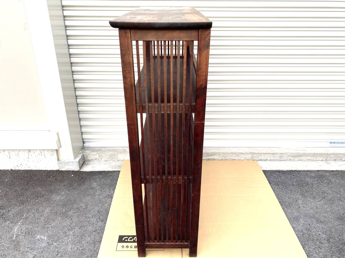 九州民芸家具 天然木 水目桜/ミズメザクラ 本棚 食器棚 書棚 飾り棚