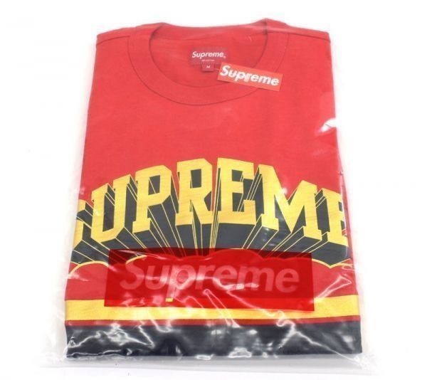 【SUPREME】 シュプリーム2019ss SUPREME CLOUD ARC TEE RED Mサイズ Tシャツ_画像2