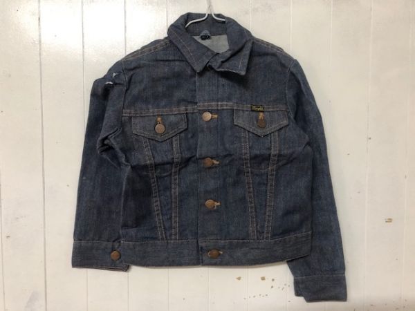 レターパックプラス可 キッズ 10 KIDS DENIM JACKET Wrangler Vintage Gジャン ラングラー 古着 USA アメリカ ヴィンテージ Y-9-42