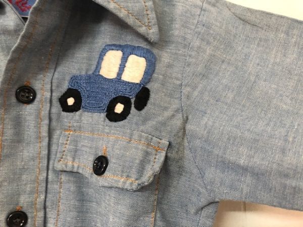  price cut! translation have click post possible Wrangler Wrangler long sleeve Dungaree shirt US old clothes America Kids embroidery Vintage child thin Y-3-10