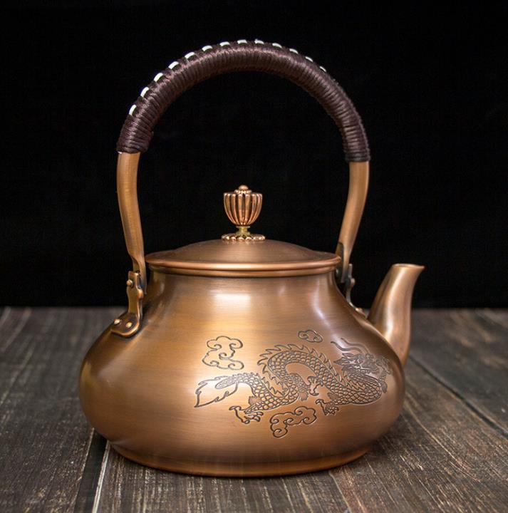 銅製銅瓶 提梁銅瓶 手作り コーティングなし 老銅瓶 やかんを沸かす 
