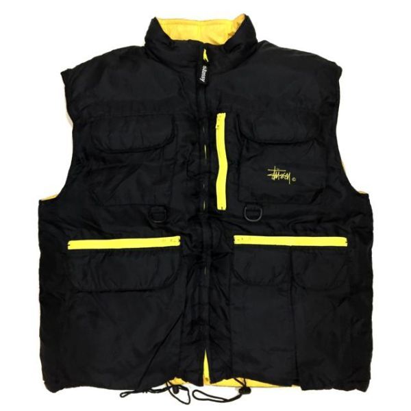 高評価なギフト 00‘s L ダウンベスト フィッシング リバーシブル Stussy OLD - ダウンベスト