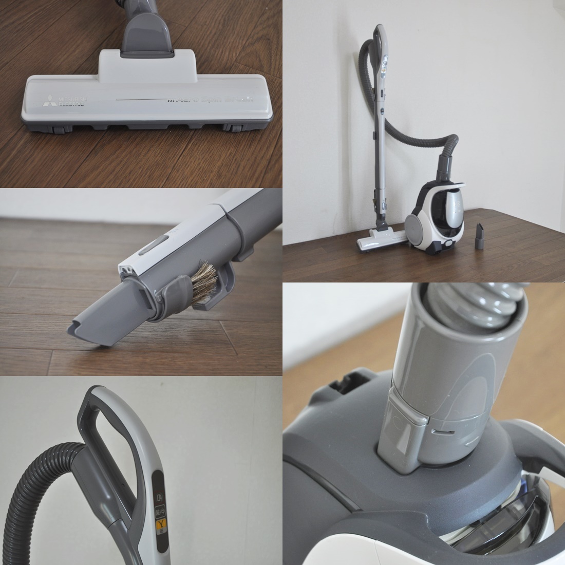 三菱掃除機TC-FX55E2美品 ホワイト&ブラック吸込仕事率500W質量3.6kg