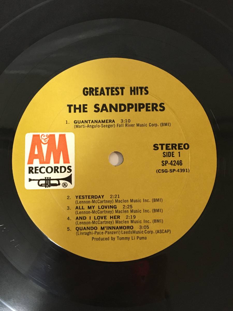 ☆R321☆LP レコード GREATEST HITS THE SANDPIPERS サンドパイパーズ SP-4246 US盤_画像6