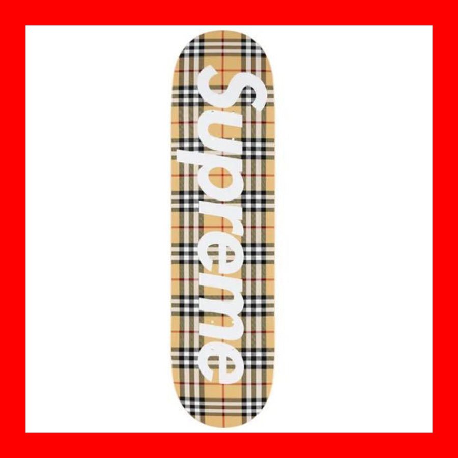 ★新品★Supreme Burberry Skateboard Beige 8.5