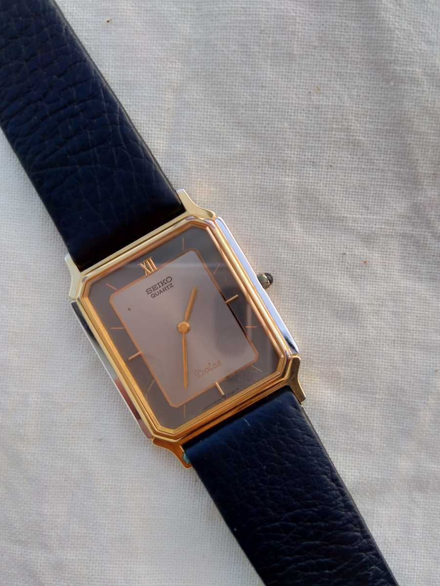 セイコー　ドルチェ　SEIKO　DOLCE　腕時計　クウォーツ　男性用　革ベルト　ステンレスケース　日本製　美品　_画像3