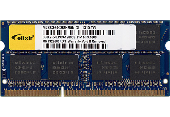 【中古】【ゆうパケット対応】CFD ELIXIR D3N1600Q-8G SODIMM DDR3 PC3-12800 8GB_画像2